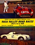 Programme cover of Vaca Valley Raceway, 06/07/1958