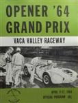 Programme cover of Vaca Valley Raceway, 12/04/1964