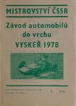 Programme cover of Vysker Hill Climb, 23/04/1978