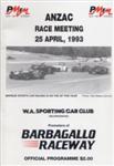 Programme cover of Barbagallo Raceway, 25/04/1993