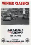 Programme cover of Barbagallo Raceway, 12/07/1998