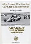 Programme cover of Barbagallo Raceway, 15/08/1999