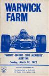 Programme cover of Warwick Farm, 12/03/1972