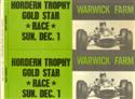 Car sticker for Warwick Farm, 01/12/1968