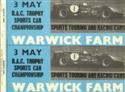 Car sticker for Warwick Farm, 03/05/1970