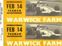 Car sticker for Warwick Farm, 14/02/1971
