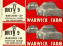 Car sticker for Warwick Farm, 09/07/1972