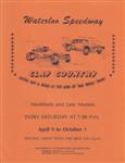 Programme cover of Waterloo Speedway, 09/04/1977