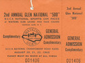 Ticket for Watkins Glen International, 22/08/1965