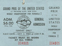 Ticket for Watkins Glen International, 03/10/1965