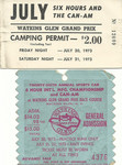 Ticket for Watkins Glen International, 21/07/1973