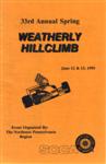 Programme cover of Weatherly Hill Climb, 13/06/1993
