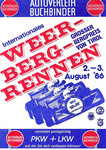 Programme cover of Weerberg Hill Climb, 03/08/1986