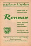 Programme cover of Werder Autobahnabschnitt, 23/06/1963