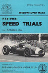 Programme cover of Weston-Super-Mare Speed Trials, 01/10/1966