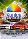 Programme cover of Winton Motor Raceway, 03/08/2003