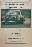 Programme cover of Winton Motor Raceway, 17/02/1963