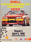 Programme cover of Winton Motor Raceway, 05/04/1992