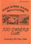 Programme cover of Wiscombe Park Hill Climb, 08/05/2004