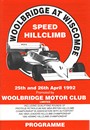 Programme cover of Wiscombe Park Hill Climb, 26/04/1992