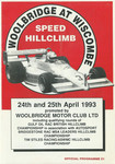 Programme cover of Wiscombe Park Hill Climb, 25/04/1993