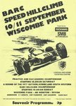 Programme cover of Wiscombe Park Hill Climb, 11/09/1977