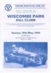 Programme cover of Wiscombe Park Hill Climb, 15/05/1988