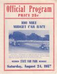 Programme cover of Milwaukee Mile, 24/08/1957