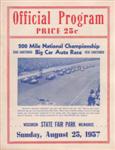 Programme cover of Milwaukee Mile, 25/08/1957