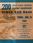 Programme cover of Milwaukee Mile, 25/08/1960