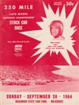 Programme cover of Milwaukee Mile, 20/09/1964