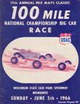 Programme cover of Milwaukee Mile, 05/06/1966