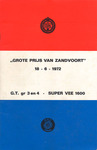 Programme cover of Zandvoort, 18/06/1972