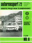 Programme cover of Zandvoort, 18/06/1972