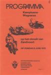 Programme cover of Zandvoort, 08/06/1975