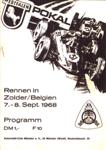 Programme cover of Zolder, 08/09/1968