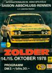 Programme cover of Zolder, 15/10/1978