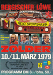 Programme cover of Zolder, 11/03/1979