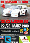 Programme cover of Zolder, 23/03/1980