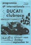 Programme cover of Zolder, 01/09/1984