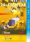 Programme cover of Zolder, 02/08/1998