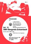 Programme cover of Zotzenbach Hill Climb, 19/03/1978