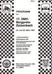 Programme cover of Zotzenbach Hill Climb, 25/03/1984